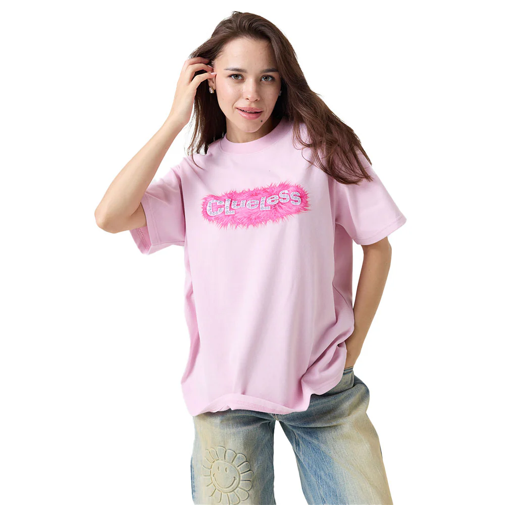 Clueless Logo Fuzzy Oversized T-Shirt by Samii Ryan - Image 3