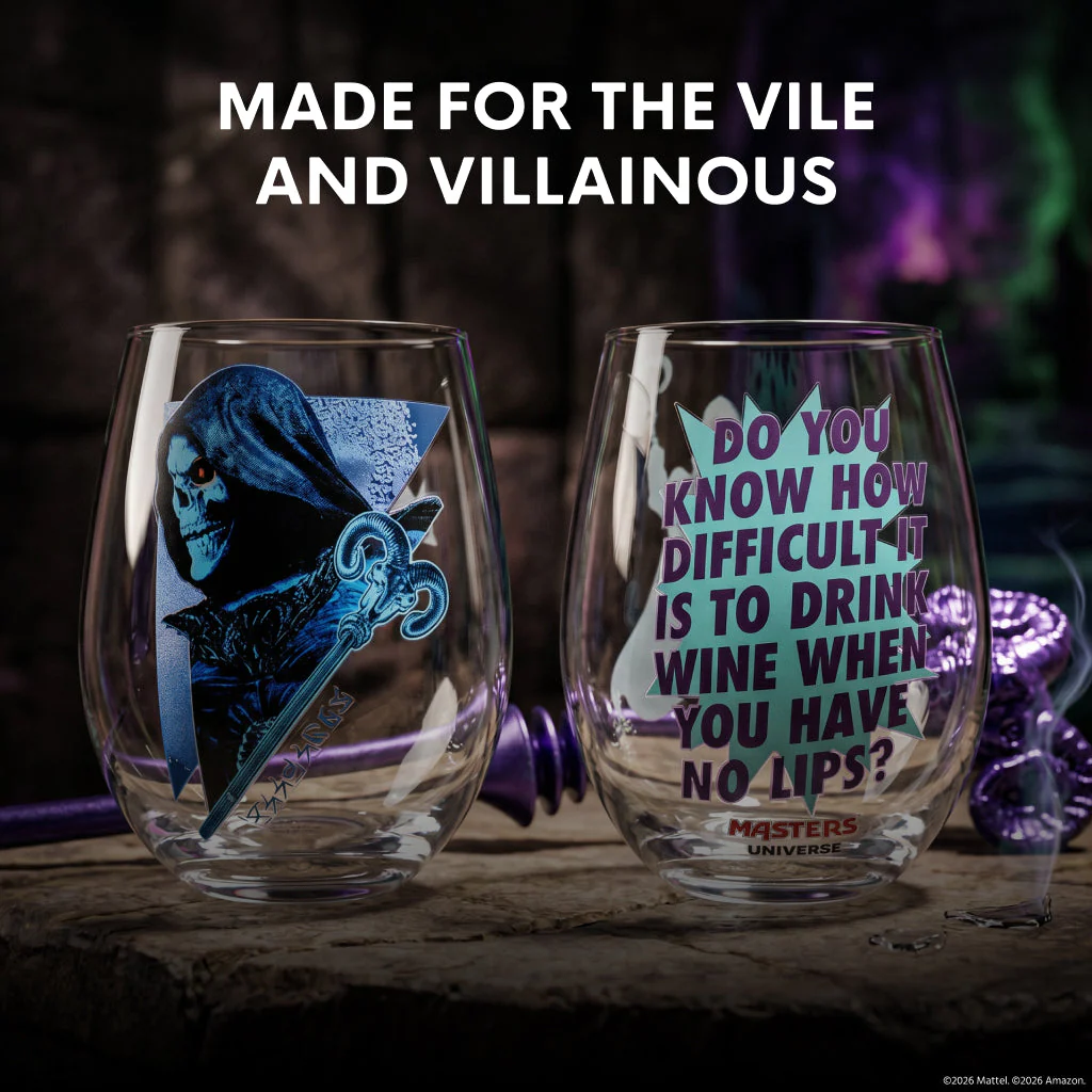 Masters of the Universe x Dragon Glassware 2026 Movie Skeletor Wine Glasses - Image 4