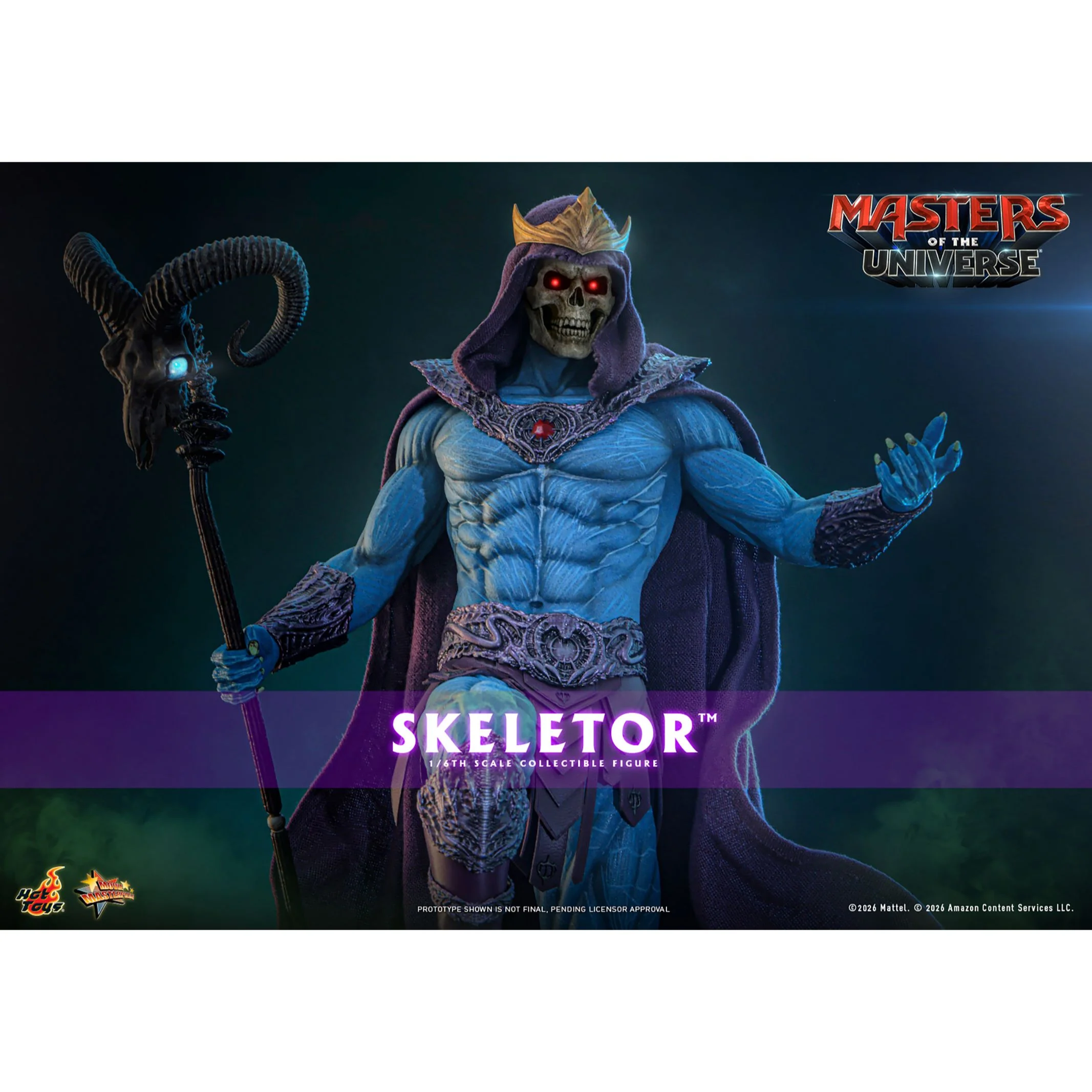 Masters of the Universe x Hot Toys Skeletor 1:6 Figure - Image 6