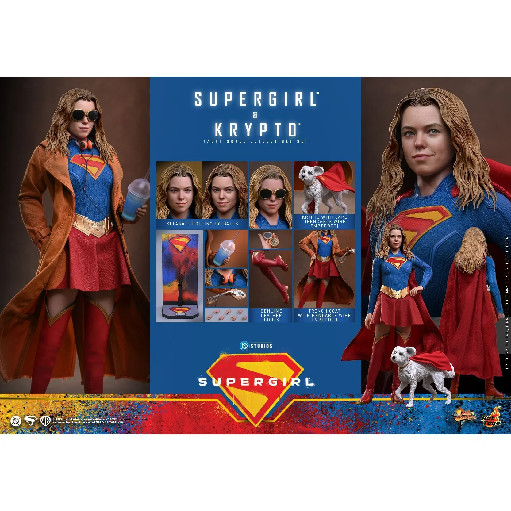 SUPERGIRL (2026 Movie) Supergirl & Krypto Sixth Scale Figure Set by Hot Toys - Image 2