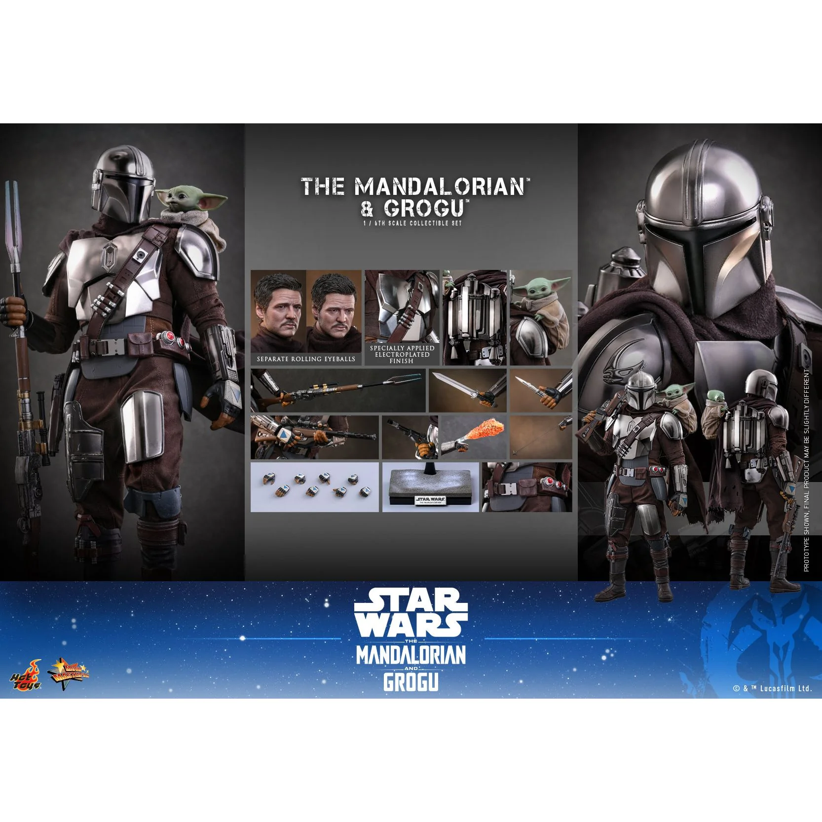 The Mandalorian & Grogu 1/6th Scale Figure Set - Image 7